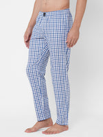 Urban Scottish Men Checkered Casual Blue Pyjama-3