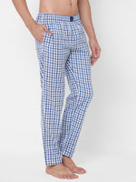 Urban Scottish Men Checkered Casual Blue Pyjama-4