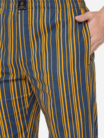 Urban Scottish Men Striped Casual Yellow Pyjama-6
