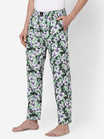 Urban Scottish Men Floral Print Casual Multi Pyjama-4