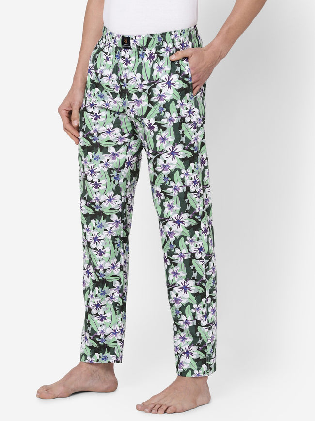 Urban Scottish Men Floral Print Casual Multi Pyjama