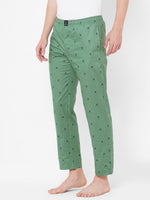 Urban Scottish Men Printed Casual Mint Green Pyjama-2