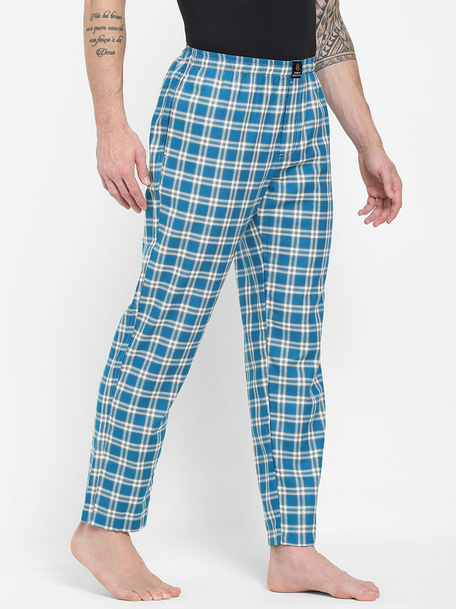 Urban Scottish Men Checkered Blue Pyjama