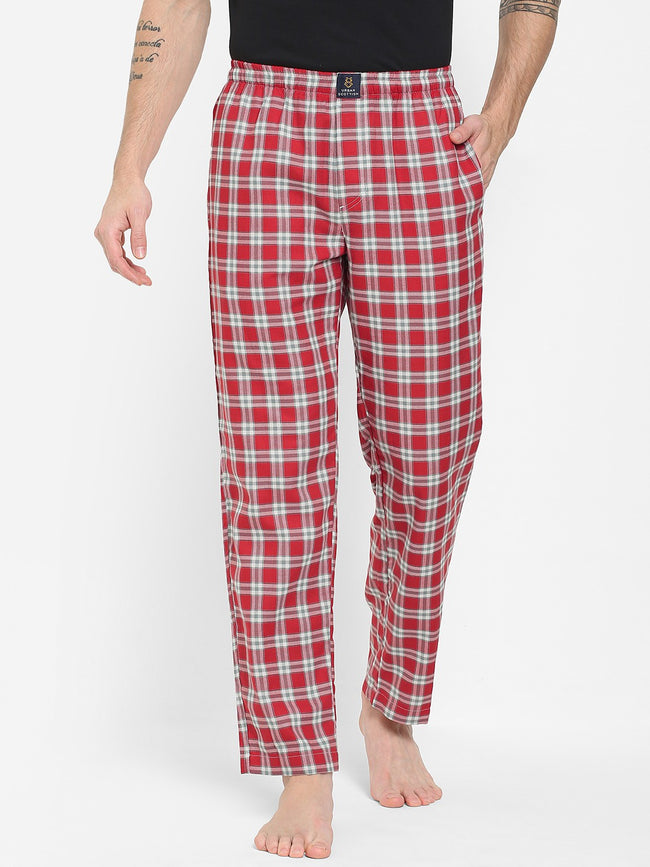 Urban Scottish Men Checkered Red Pyjama