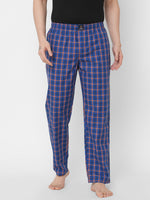 Urban Scottish Men Checkered Casual Blue Pyjama-2