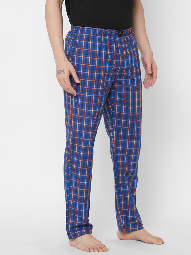 Urban Scottish Men Checkered Casual Blue Pyjama