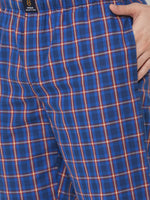 Urban Scottish Men Checkered Casual Blue Pyjama-6