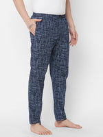 Urban Scottish Men Printed Casual Navy Pyjama-5