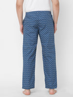 Urban Scottish Men Printed Casual Blue Pyjama-2