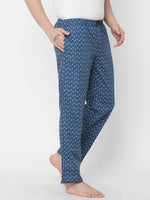 Urban Scottish Men Printed Casual Blue Pyjama-4