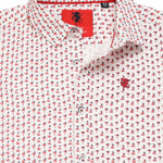 Urban Scottish Boys Printed Casual Red, White Shirt-4