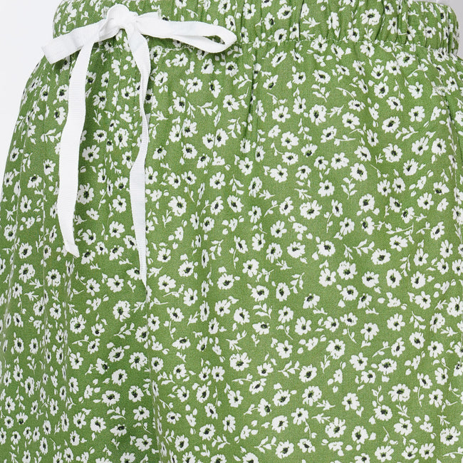 Urban Scottish Women Pure Cotton Regular Floral Print Shorts