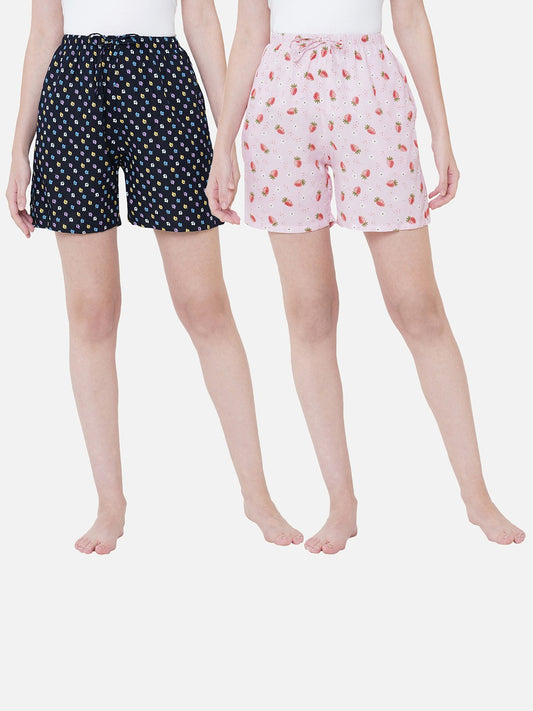 Urban Scottish Women Viscose Rayon Regular Printed Shorts