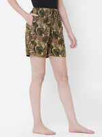 Urban Scottish Women Viscose Rayon Regular Printed Shorts-2
