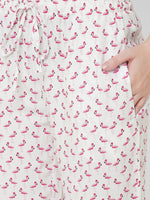 Urban Scottish Women Printed Casual Pink Pyjama-6