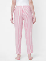 Urban Scottish Women Striped Casual Pink Pyjama-3