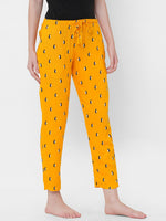 Urban Scottish Women Printed Casual Mustard Pyjama-5