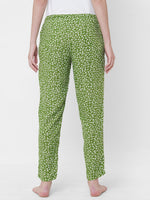 Urban Scottish Women Floral Print Casual Green Pyjama-3