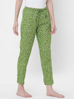 Urban Scottish Women Floral Print Casual Green Pyjama-5