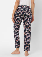 Urban Scottish Women Floral Print Lounge Wear Navy Pyjama-3