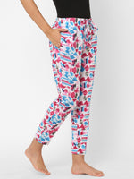 Urban Scottish Women Printed Lounge Wear Pink Pyjama-5